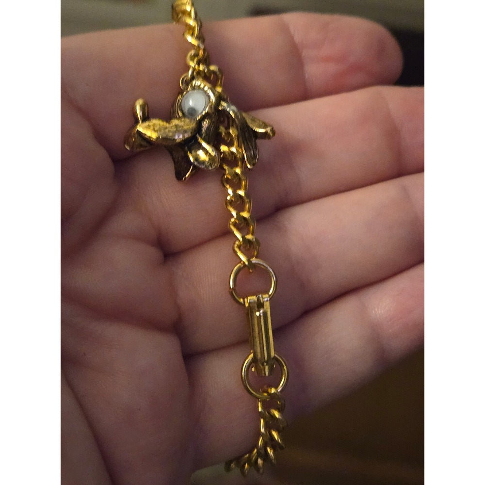 Pluto Charm Goldtone Bracelet Rare 1970s Themepark Souvenir Vintage 6.5in - Picture 6 of 6